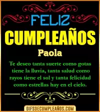 GIF Frases de Cumpleaños Paola